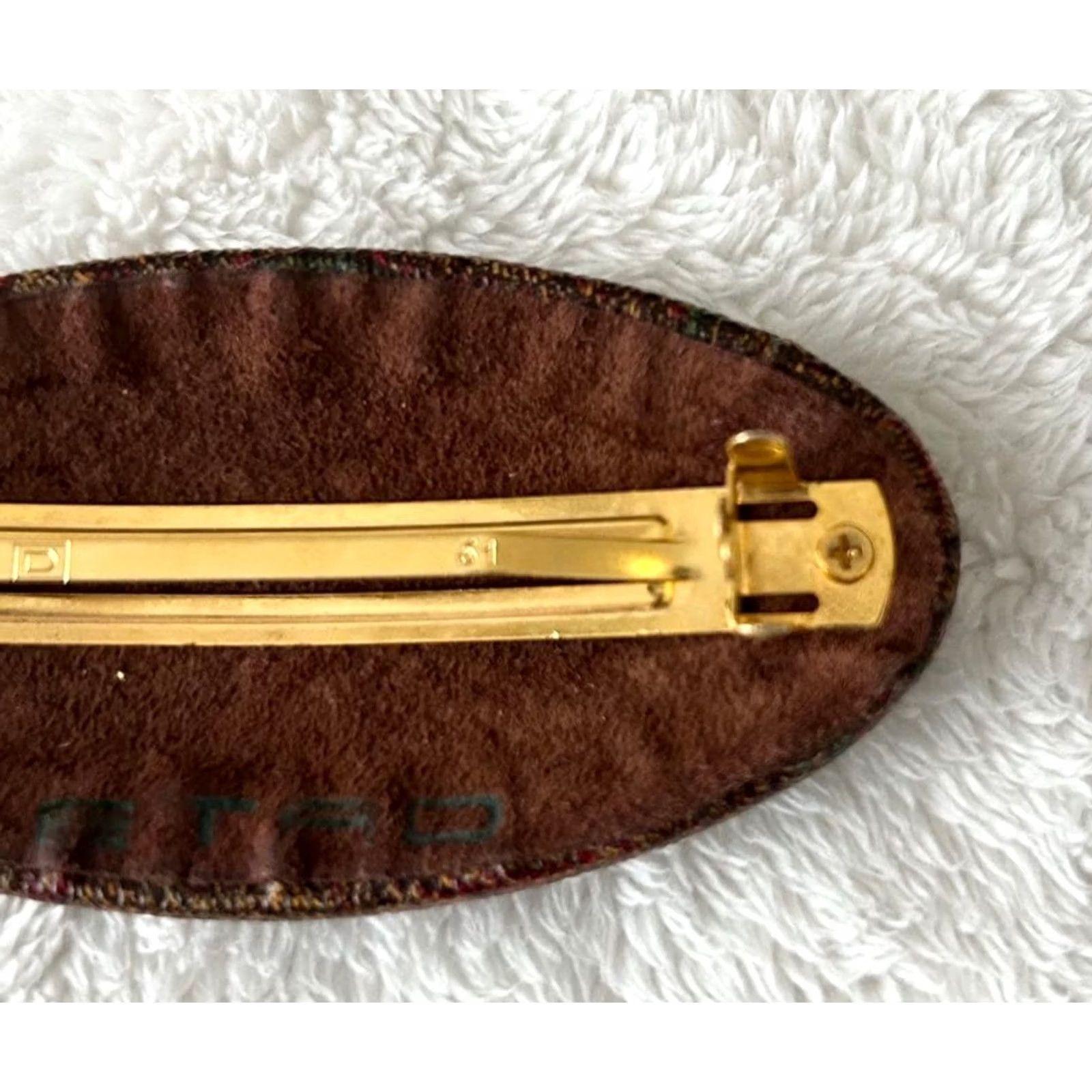 Etro Etro Paisley Pattern Barrette Oval Silver Hardware Women Hair Accessory Rare Lux Size ONE SIZE - 6 Thumbnail