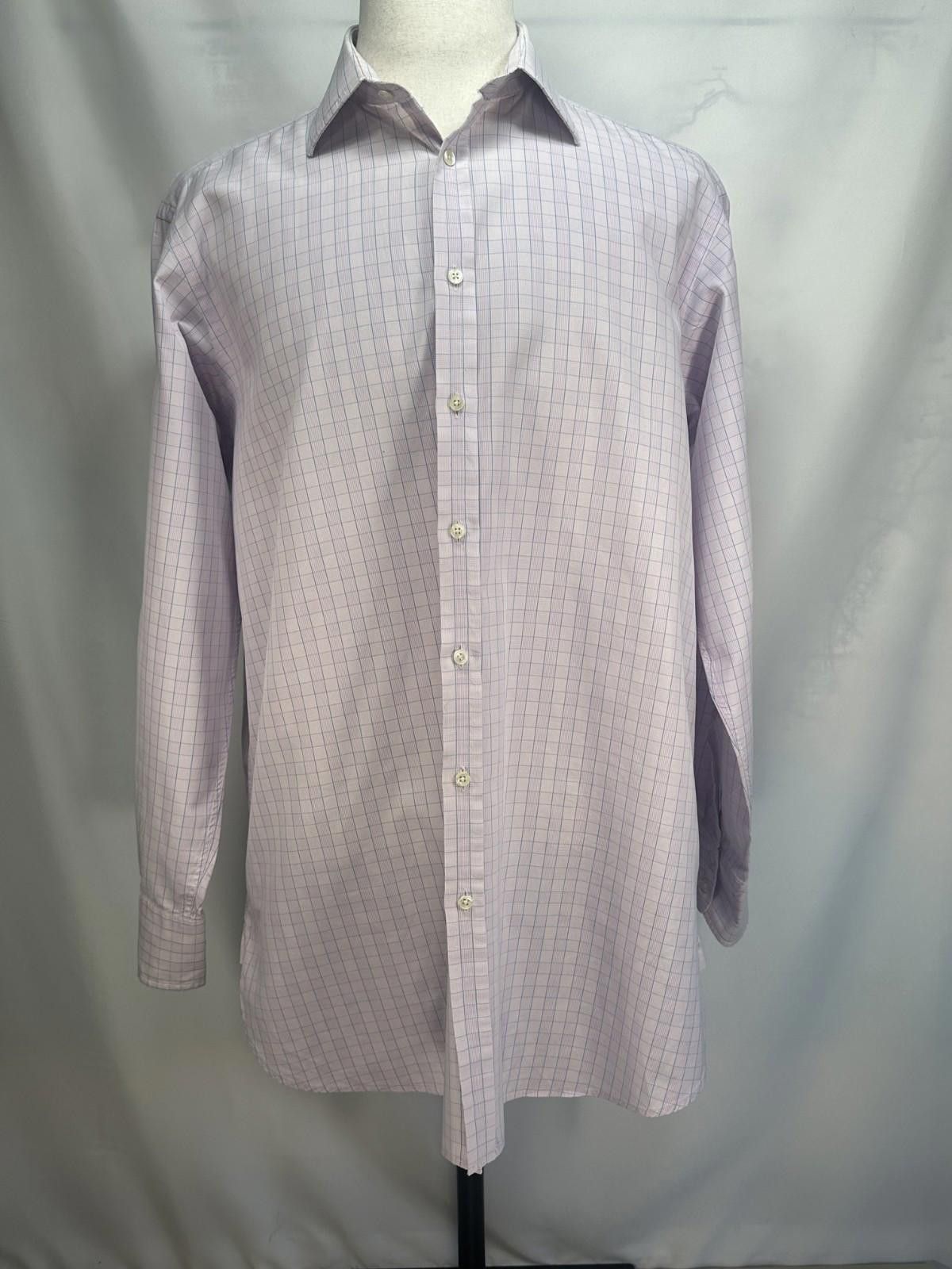 Thomas Pink Thomas Pink Superfine Two-Fold Button Down Pink Mens 17.5/34 Size 42R - 1 Thumbnail