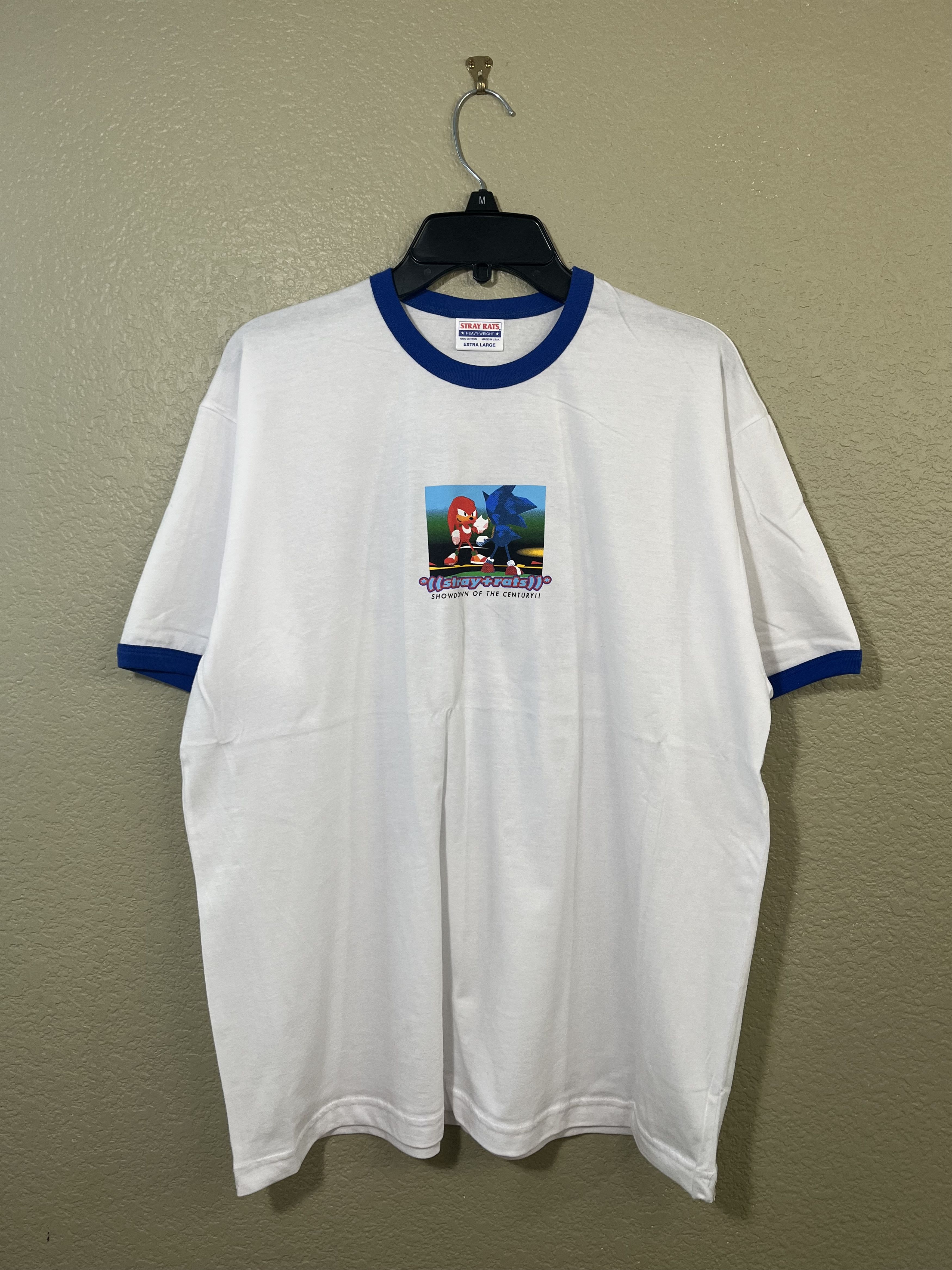 STRAY RATS X SEGA SONIC THE HEDGEHOG SHOWDOWN RINGER TEE