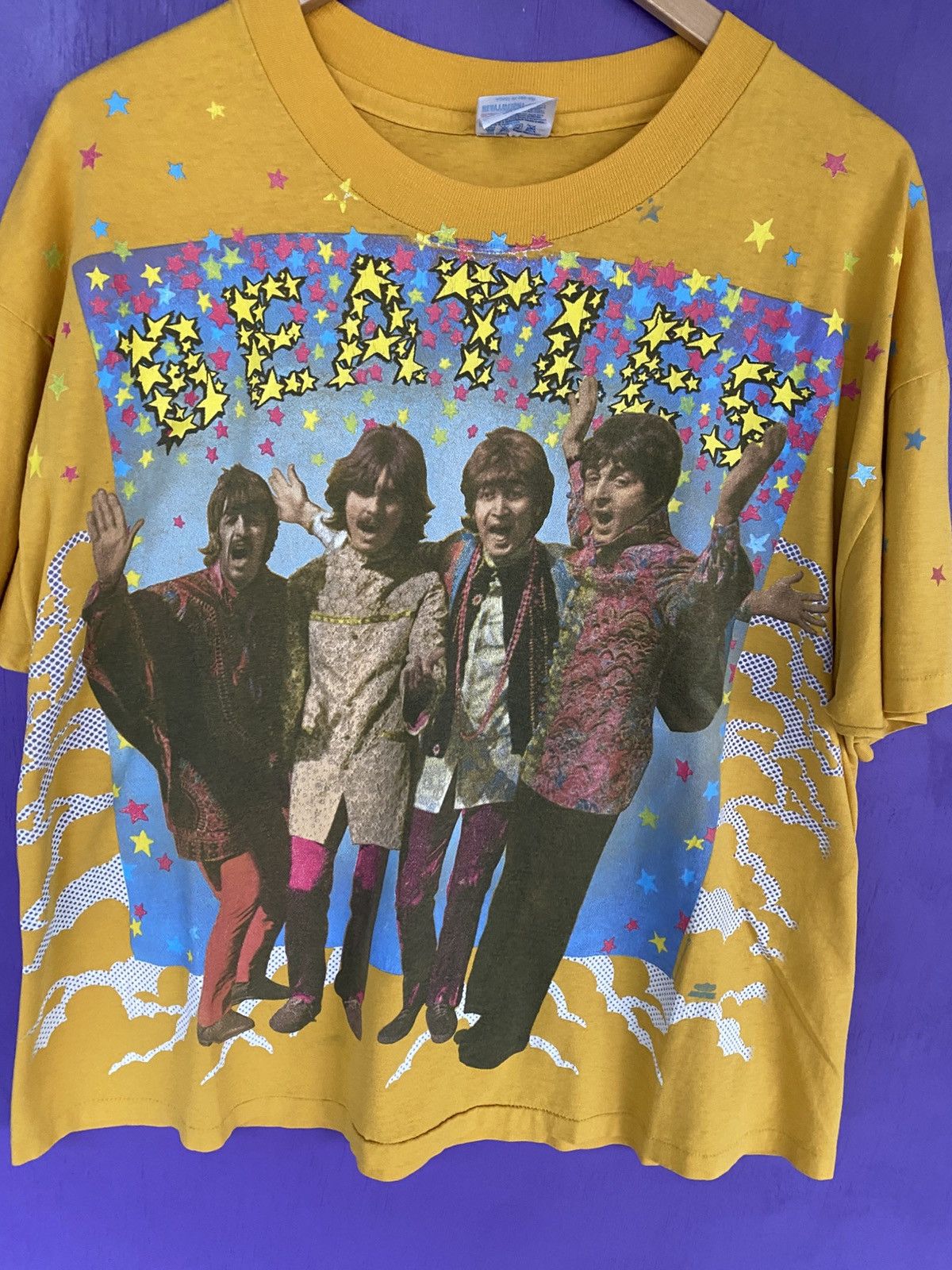 Band Tees Vintage 90s The Beatles stars AOP t-shirt Size US XL / EU 56 / 4 - 3 Thumbnail