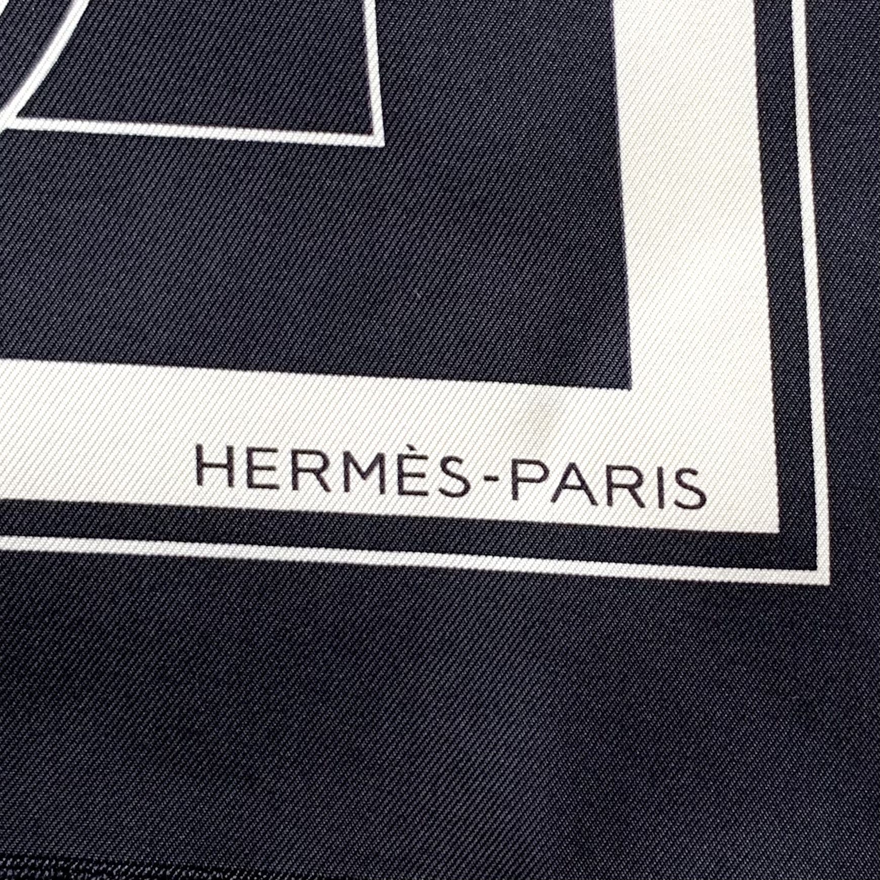 Hermes Hermès Ex-Libris Silk Scarf Black (80×80 cm) Size ONE SIZE - 5 Thumbnail
