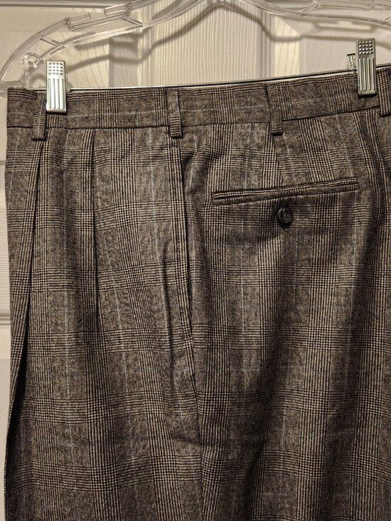 Jos. A. Bank jos.a.bank men's gray 100%wool dress pants size: 38/32 Size 38R - 2 Thumbnail
