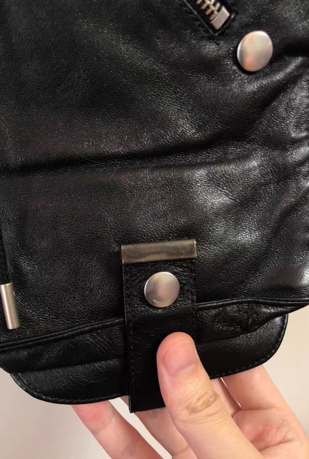 Saint Laurent Paris Saint Laurent SLP YSL Black Moto Leather Skirt Size 28" / US 6 / IT 42 - 4 Thumbnail