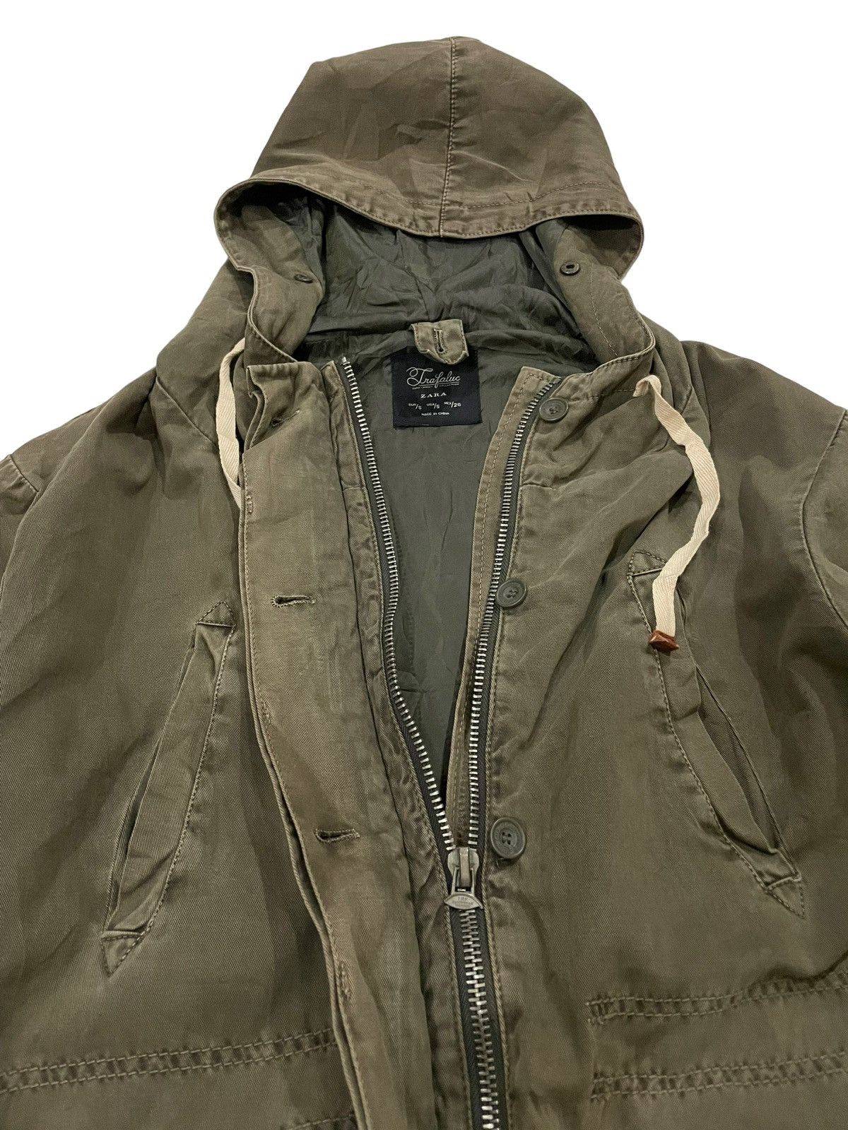 If Six Was Nine × Seditionaries × Zara Y2K Zara Trafaluc Men Zipped Hooded Parka Punk Jacket Size US S / EU 44-46 / 1 - 10 Thumbnail