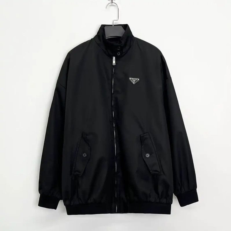 Prada Prada Black Nylon Long Coat for Men Size US S / EU 44-46 / 1 - 1 Thumbnail