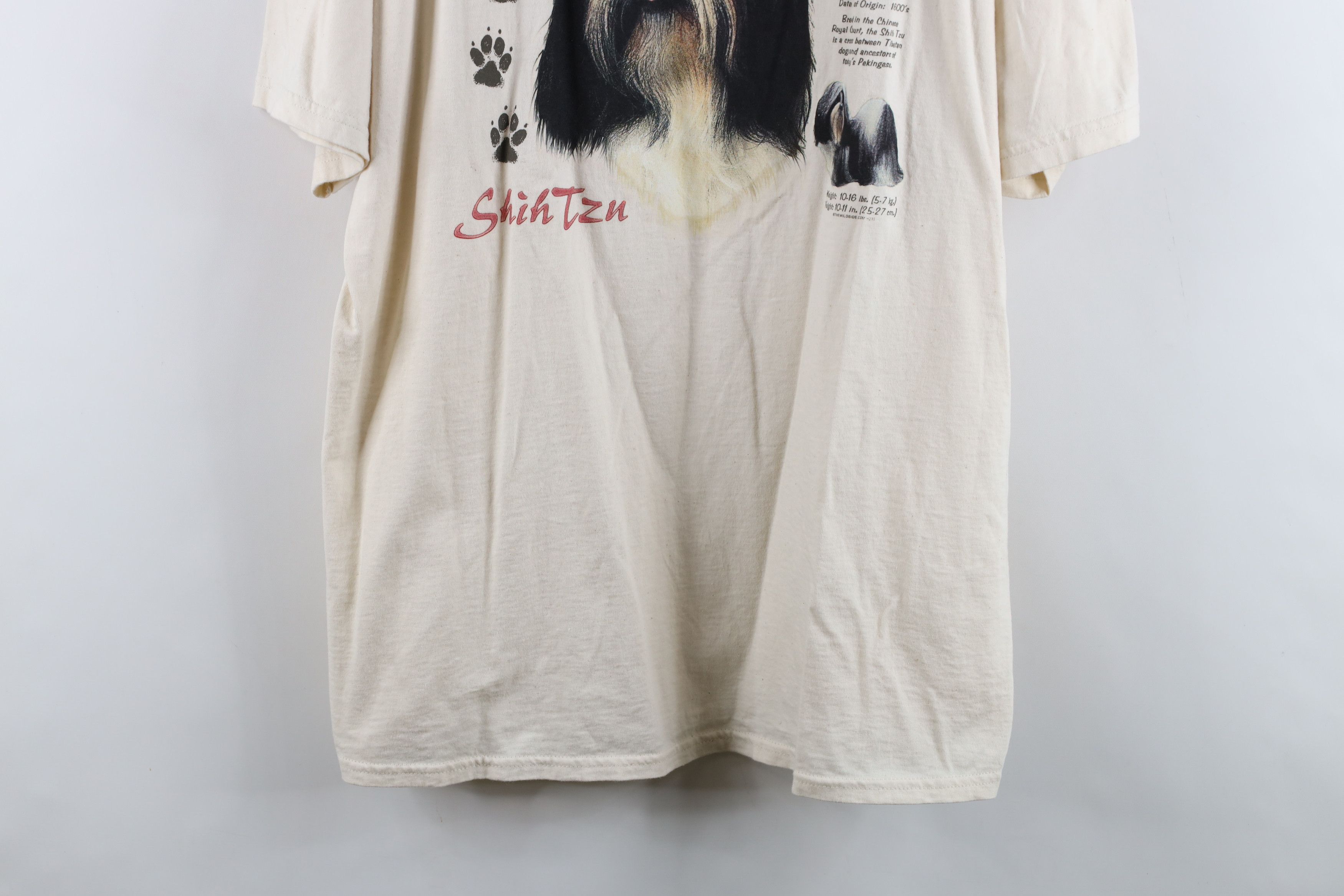 Vintage Vintage 90s Streetwear Dog Puppy Short Sleeve T-Shirt Beige Size XL / US 12-14 / IT 48-50 - 3 Thumbnail