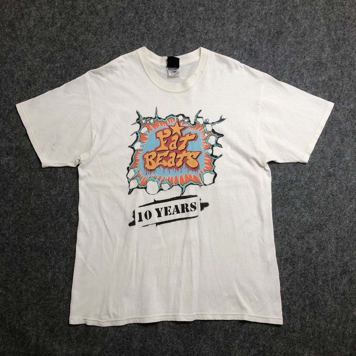 Vintage Vintage Fat Beats Rap Hip Hop T-Shirt Size US XL / EU 56 / 4 - 1 Thumbnail