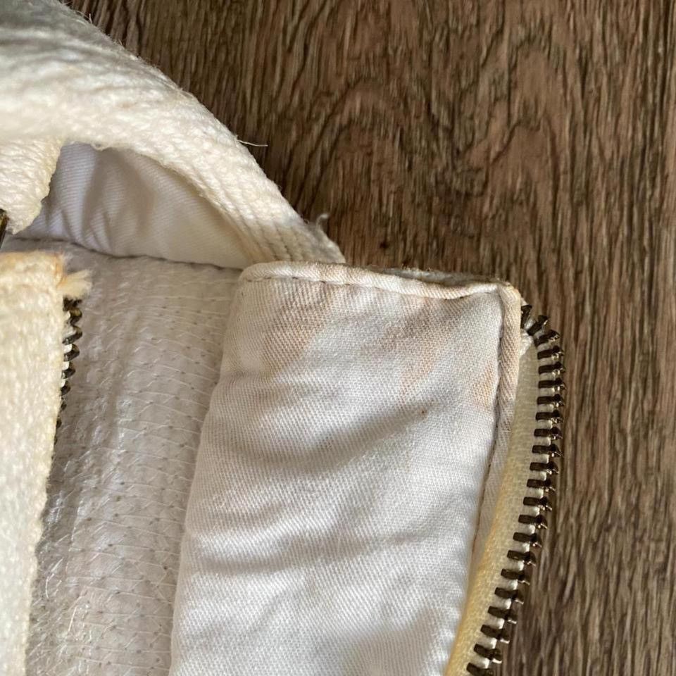 Other Handmade Universal Thread Ivory Purse with Wood Handles Size ONE SIZE - 3 Thumbnail