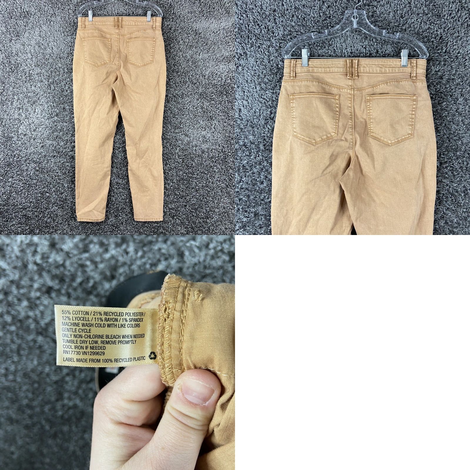 Vintage KNOX ROSE Orange Skinny Ankle Pants Women’s Regular Size 12 Size 34" / US 12 / IT 48 - 8 Thumbnail