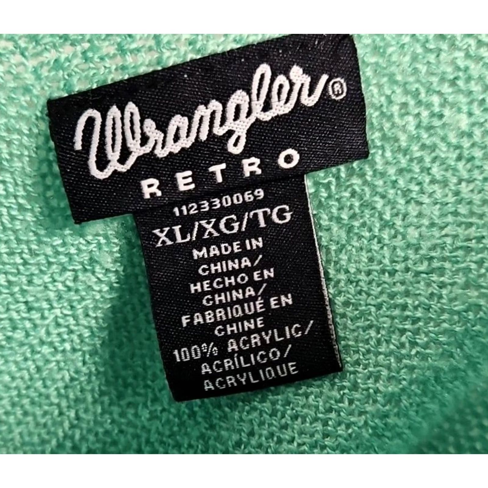 Wrangler VINTAGE Wrangler Retro Knit Tank Top Womens XL Green V-Neck Sleeveless Casual Western Cami Pullover Knit Cami Size XL / US 12-14 / IT 48-50 - 4 Thumbnail