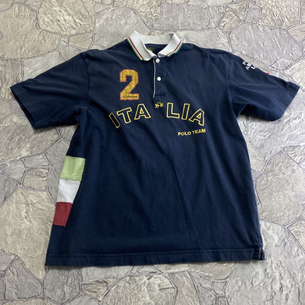 La Martina Vintage La Martina Italia Polo Team Polo T Shirt Rugby Size US XL / EU 56 / 4 - 1 Thumbnail