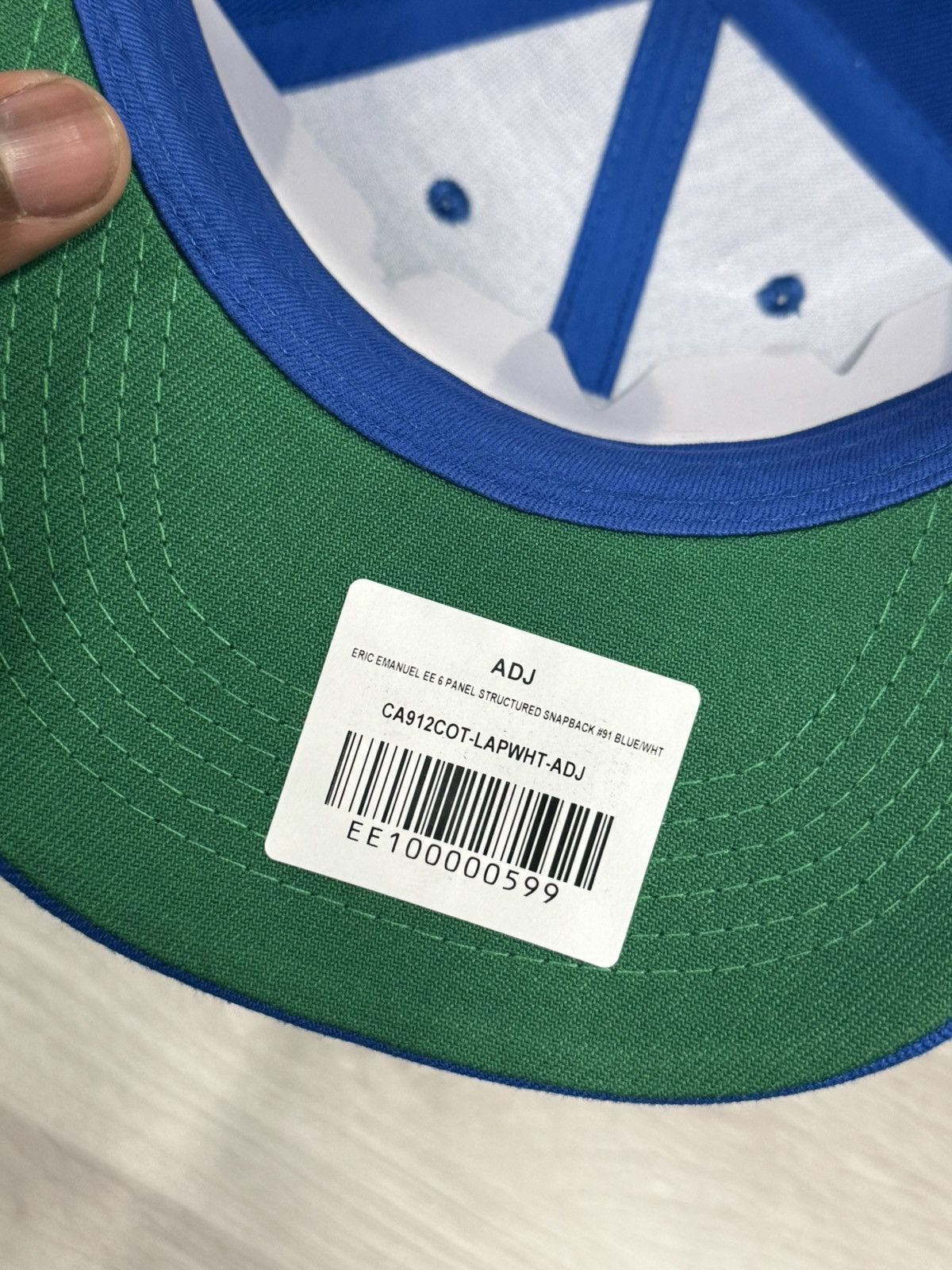 Eric Emanuel Eric Emanuel EE 6-Panel Structured Snapback Blue Size ONE SIZE - 4 Thumbnail