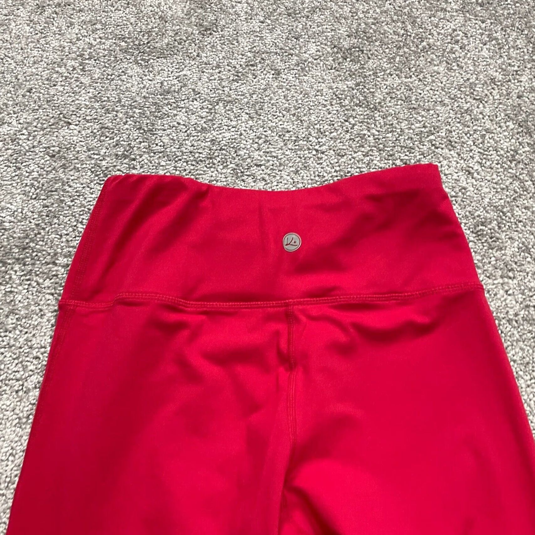 Vintage VINTAGE Queenieke Active Compression Leggings Womens XS Red Mid Rise Athletic Stretch Knitted 22x27 Womens Size 26" / US 2 / IT 38 - 3 Thumbnail