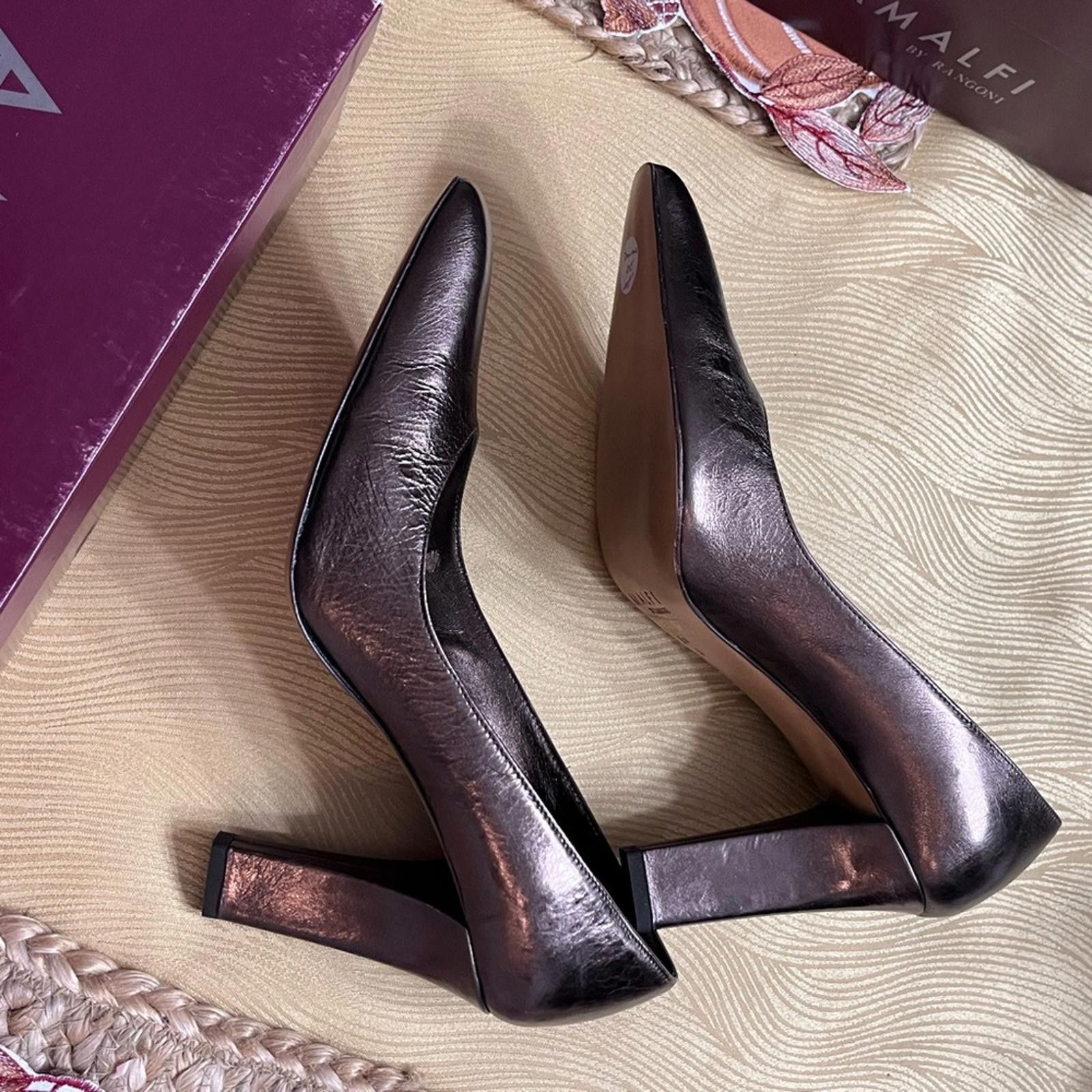Other Rangoni Black Leather Heels Size US 9.5 / IT 39.5 - 6 Thumbnail