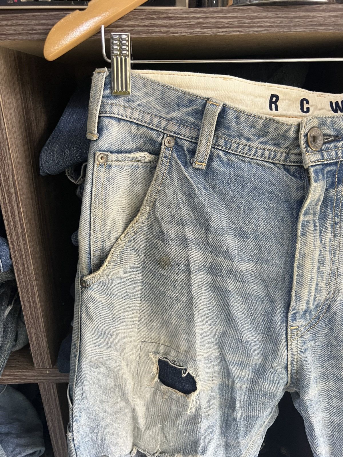 Japanese Brand 🔥Rare RCWB & Co Distressed Denim Size US 32 / EU 48 - 8 Thumbnail