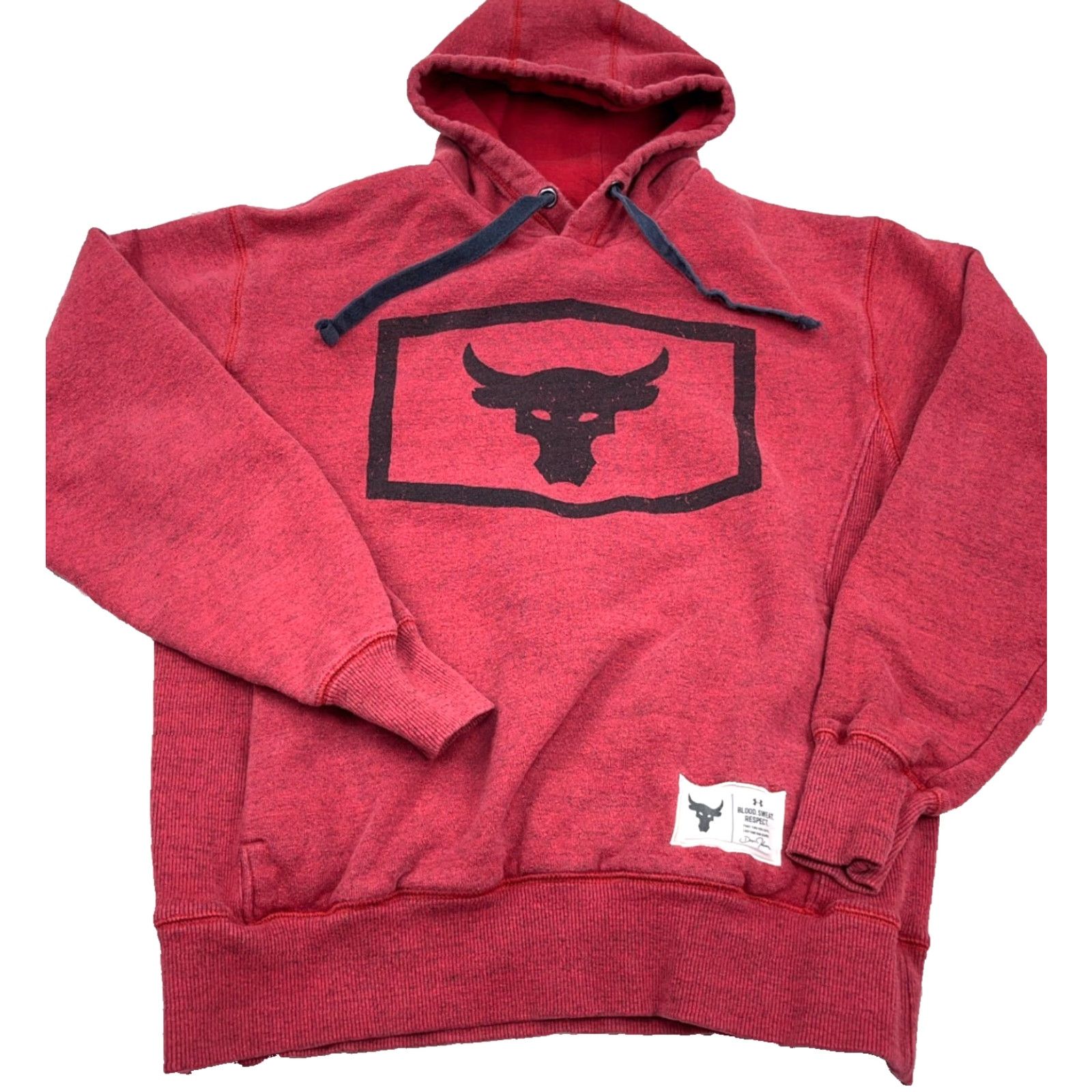Under Armour Under Armour Hoodie Men Small Red Black Project Rock Sweatshirt Pullover Graphic Logo Pockets All Seasons Winter Size US S / EU 44-46 / 1 - 2 Thumbnail