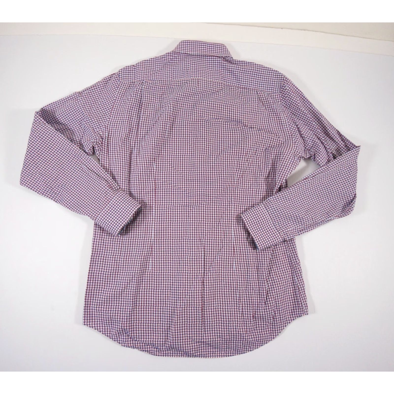 Paul Smith Paul Smith Shirt Mens 15.5" Purple Button Up Long Sleeve Gingham Check Business Shirt Mens Regular L Purple Check Size US L / EU 52-54 / 3 - 5 Thumbnail