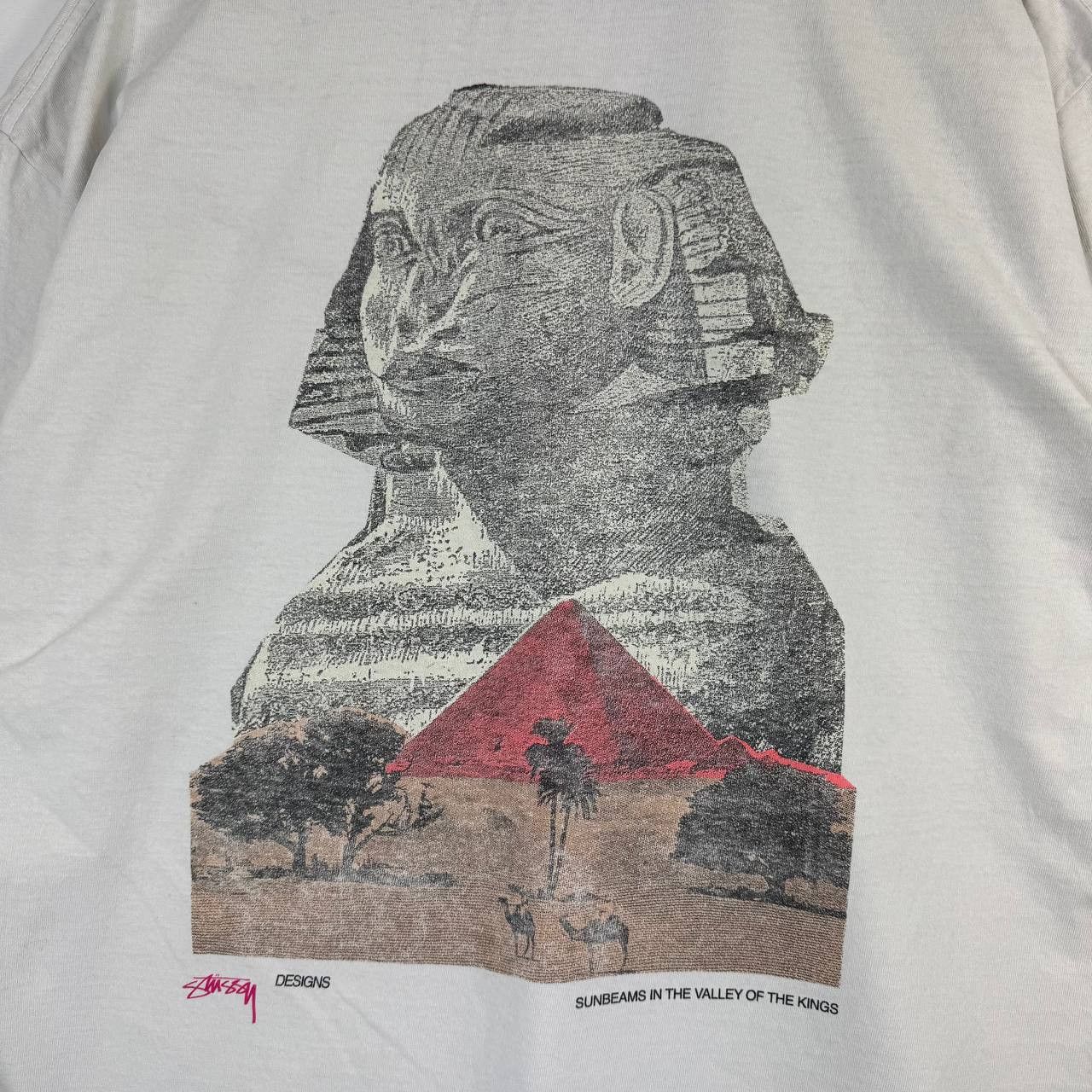 Stussy Stussy Egypt Graphic T-Shirt White Back Print Mens Size XL Size US XL / EU 56 / 4 - 4 Thumbnail