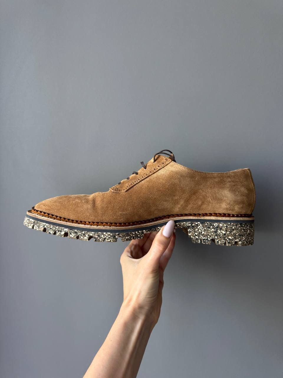 Japanese Brand RRP 1100$ Caulaincourt Leather Sued Vibram Shoes Size US 8 / EU 41 - 4 Thumbnail