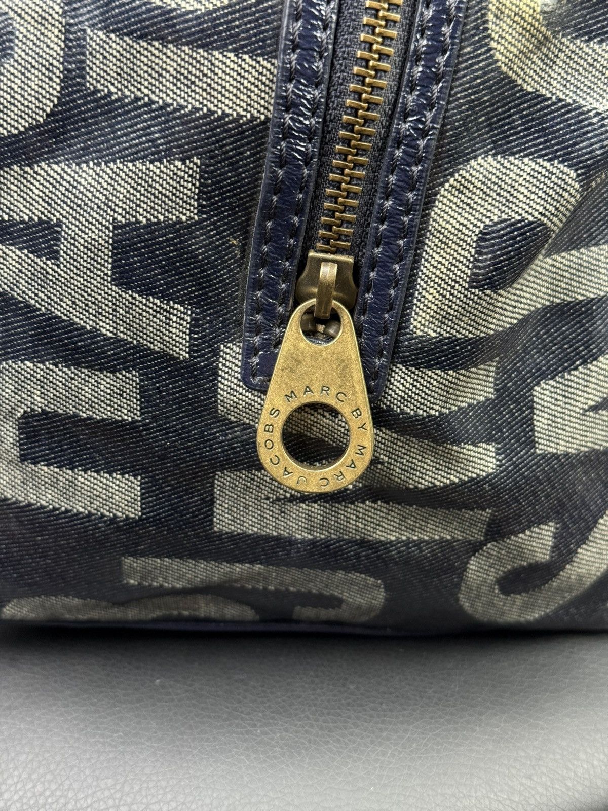 Marc by Marc Jacobs Marc by Marc Jacobs Blue Monogram Patent Leather Bag Size ONE SIZE - 6 Thumbnail