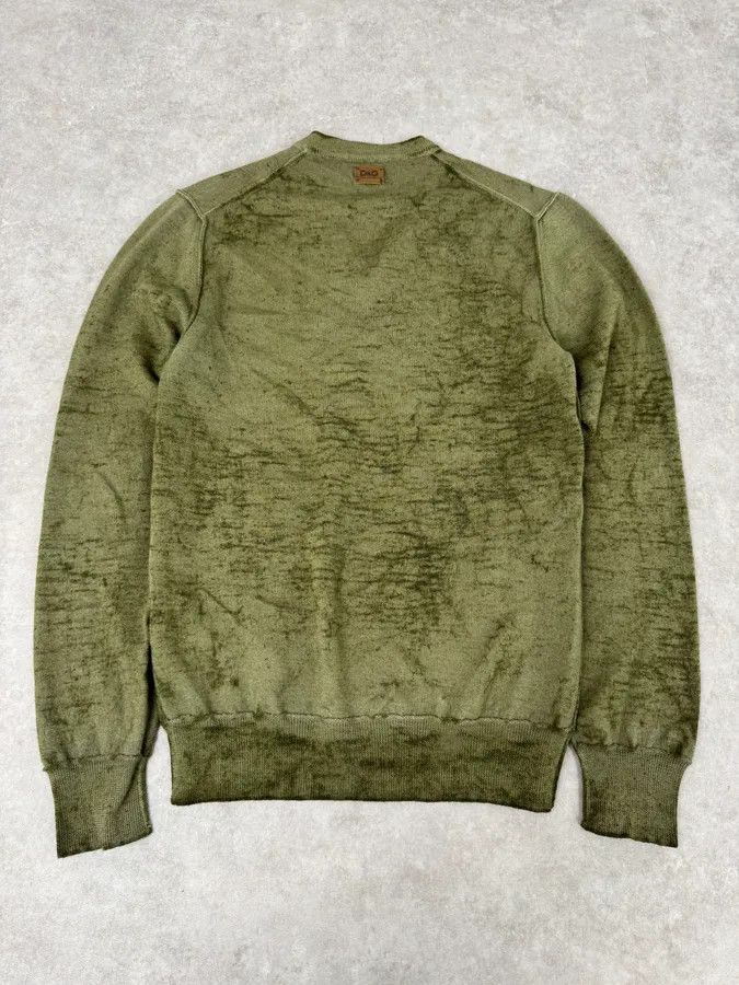 Dolce & Gabbana 2000s Dolce & Gabbana Aged V-Neck Green Sweater Size US M / EU 48-50 / 2 - 7 Thumbnail