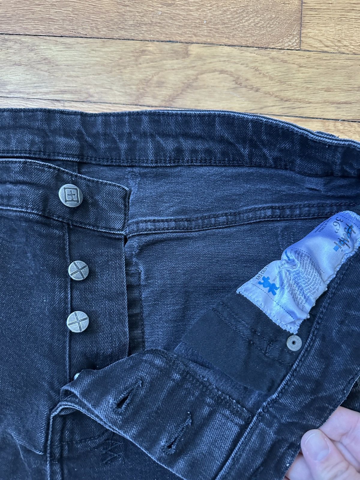 Ksubi Ksubi Ripped Denim Tapered Black 36 Size US 36 / EU 52 - 6 Thumbnail