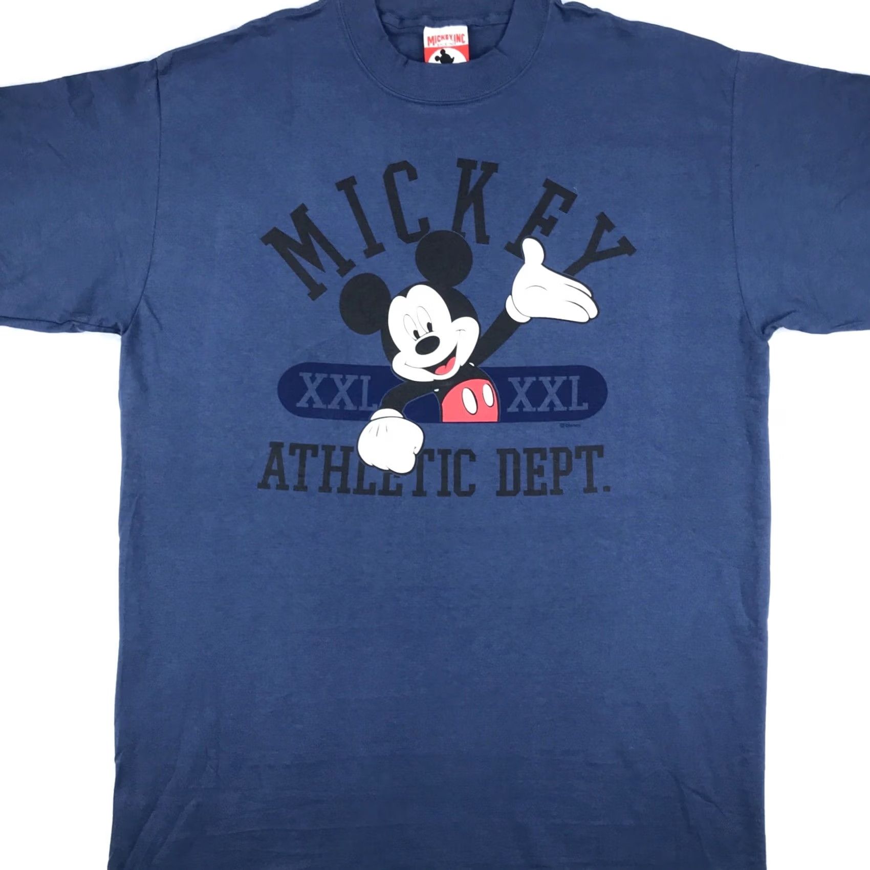 Disney VINTAGE Walt Disney Mickey Mouse ATHLETIC DEPT. T-Shirt XL Blue Mens 90s Disney Cartoon Mickey Mouse Shirt Short Sleeve Cotton Vintage Size US XL / EU 56 / 4 - 3 Thumbnail