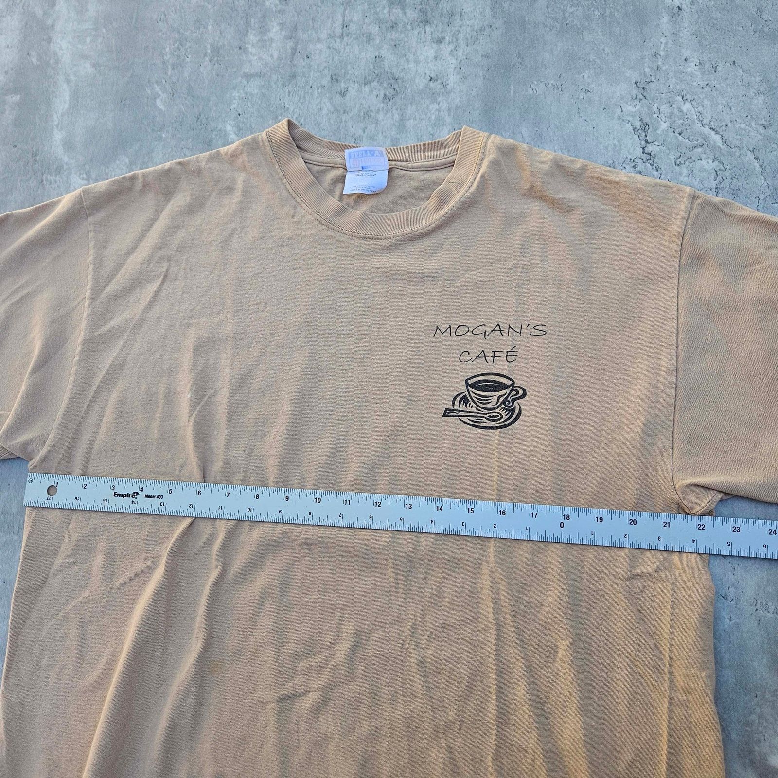 Hanes Vintage Y2K Mocha Brown Coffee Shop Shirt Size XL Size US XL / EU 56 / 4 - 3 Thumbnail