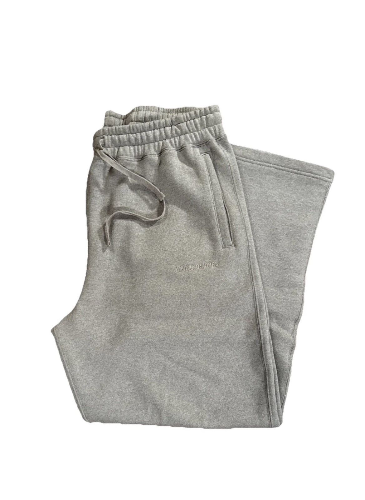 Aime Leon Dore Aime Leon Dore ALD Gray Embroidered Logo Sweatpants Size XL Size US 36 / EU 52 - 1 Thumbnail