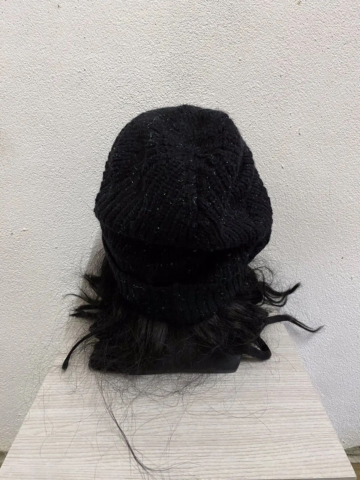 Japanese Brand × Vintage Japanese Brand Fake Hair Beanie Hat Size ONE SIZE - 5 Thumbnail