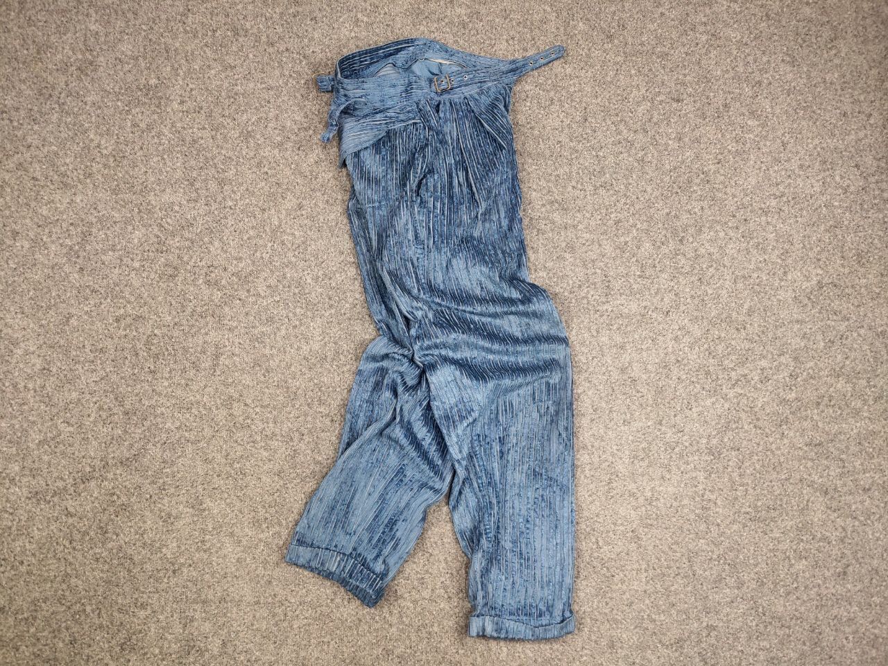 Escada Vintage Escada By Margaretha Ley Corduroy Velour Blue Pants Size 27" / US 4 / IT 40 - 14 Thumbnail