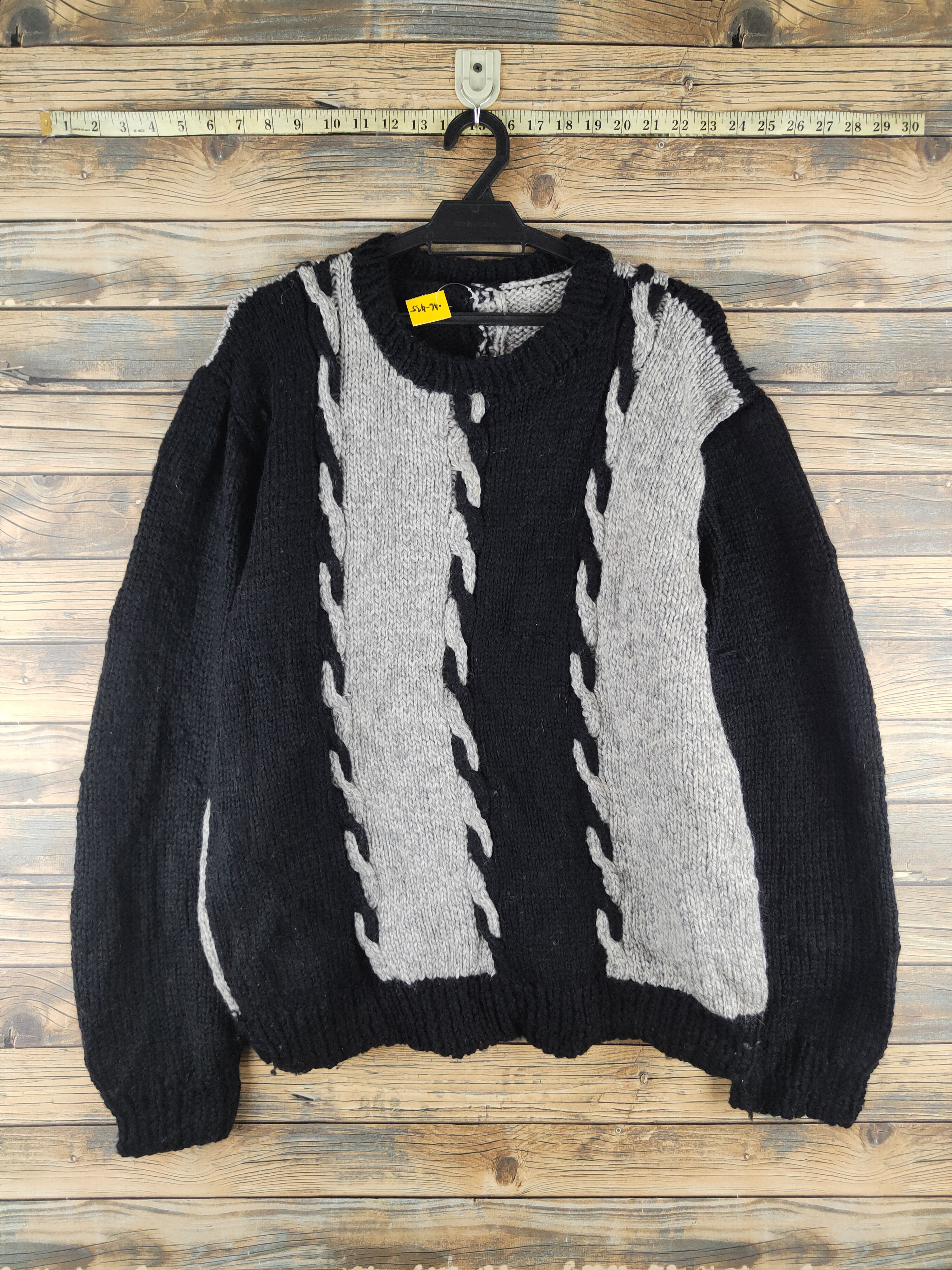 Japanese Brand DL Japanese Brand Black Gray Knitwear Sweatshirts #46-435 Size US L / EU 52-54 / 3 - 1 Thumbnail