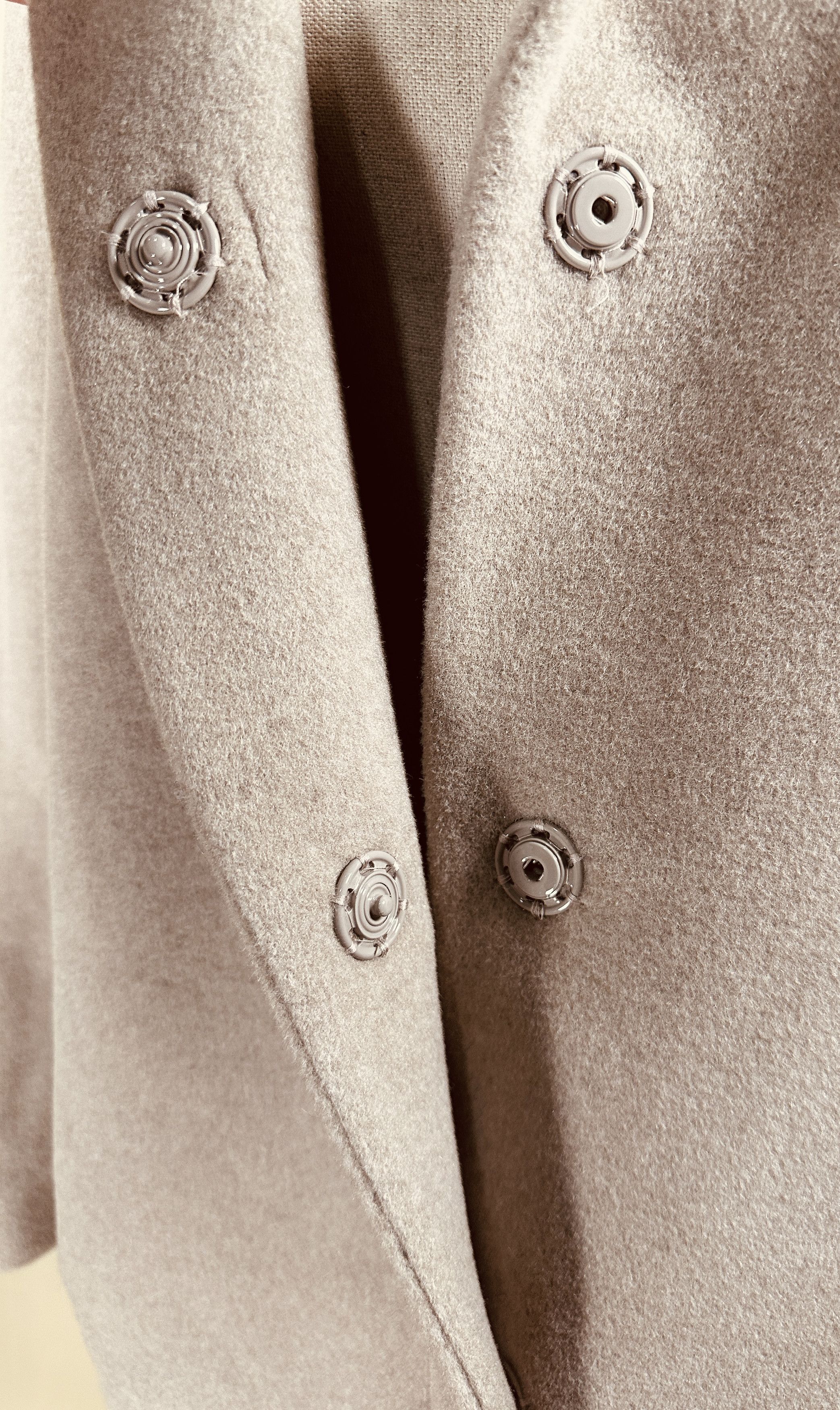 Cinzia Rocca Iconic Beige Coat Cashmere blend Size XL / US 12-14 / IT 48-50 - 4 Thumbnail