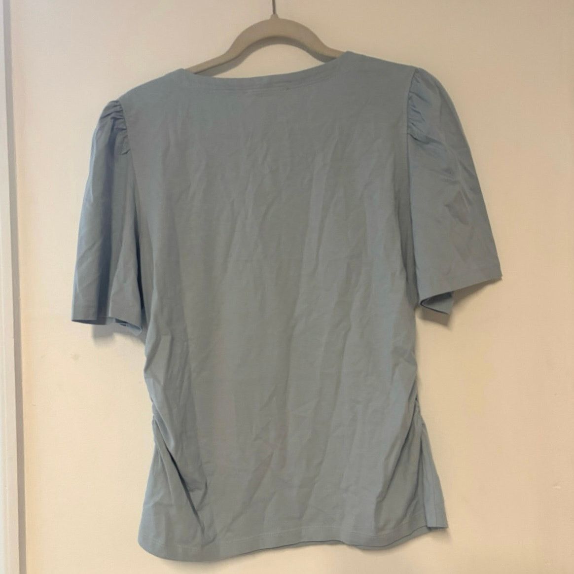 Madewell NWT Madewell Side-Cinch Puff-Sleeve Tee Blue Size Large Size L / US 10 / IT 46 - 6 Thumbnail