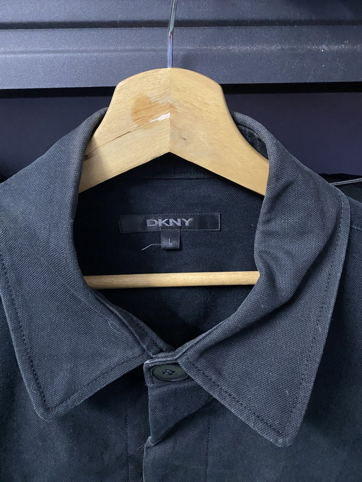 DKNY DKNY Chore Jacket Muntipocket Black Cotton Size US L / EU 52-54 / 3 - 4 Thumbnail