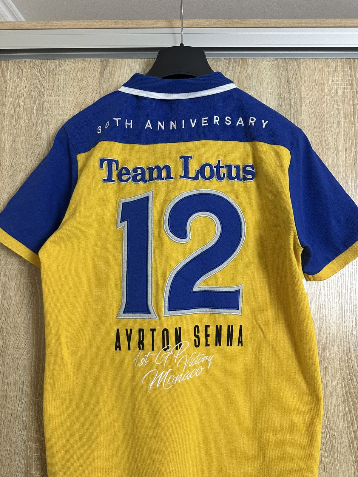 Formula 1 🔥 Ayrton Senna Team Lotus Polo T Shirt Racing Formula BMW Size US M / EU 48-50 / 2 - 1 Thumbnail