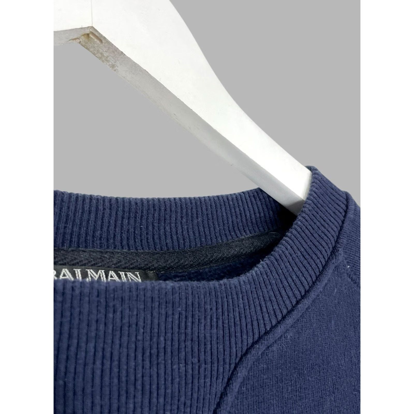 Balmain Balmain Sweatshirt Mens L Logo Crew Neck Navy Blue Designer Paris Pullover Regular All Seasons Size US L / EU 52-54 / 3 - 4 Thumbnail