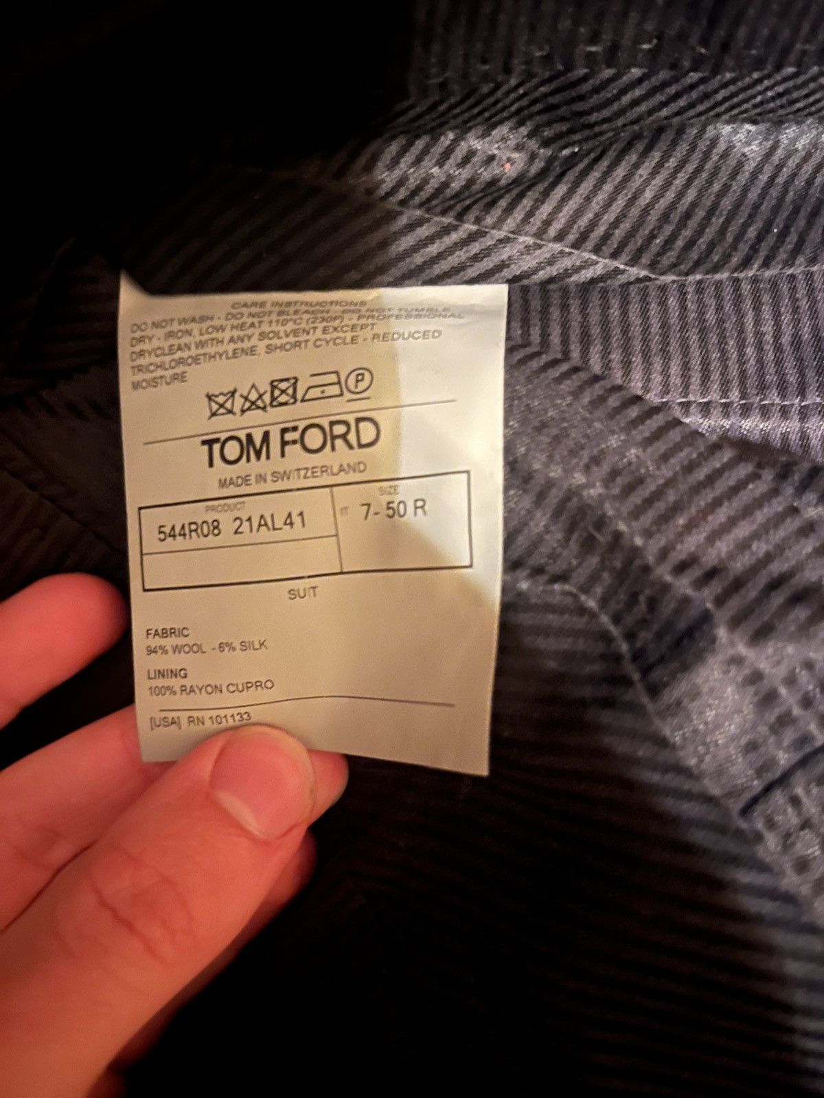 Tom Ford Tom ford wool charcoal black trousers w34 Size 40R - 5 Thumbnail