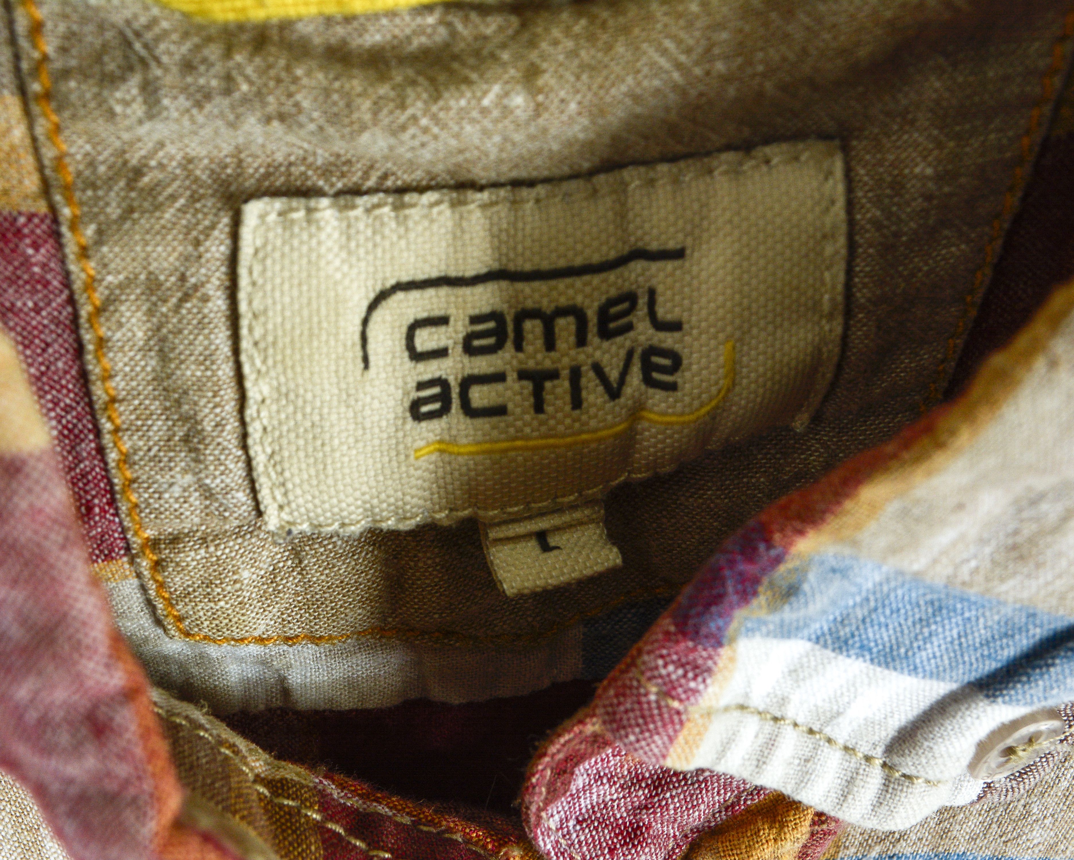 camel active Men Checked Linen Shirt L Short Sleeve Casual Multicoloured Size US L / EU 52-54 / 3 - 4 Thumbnail