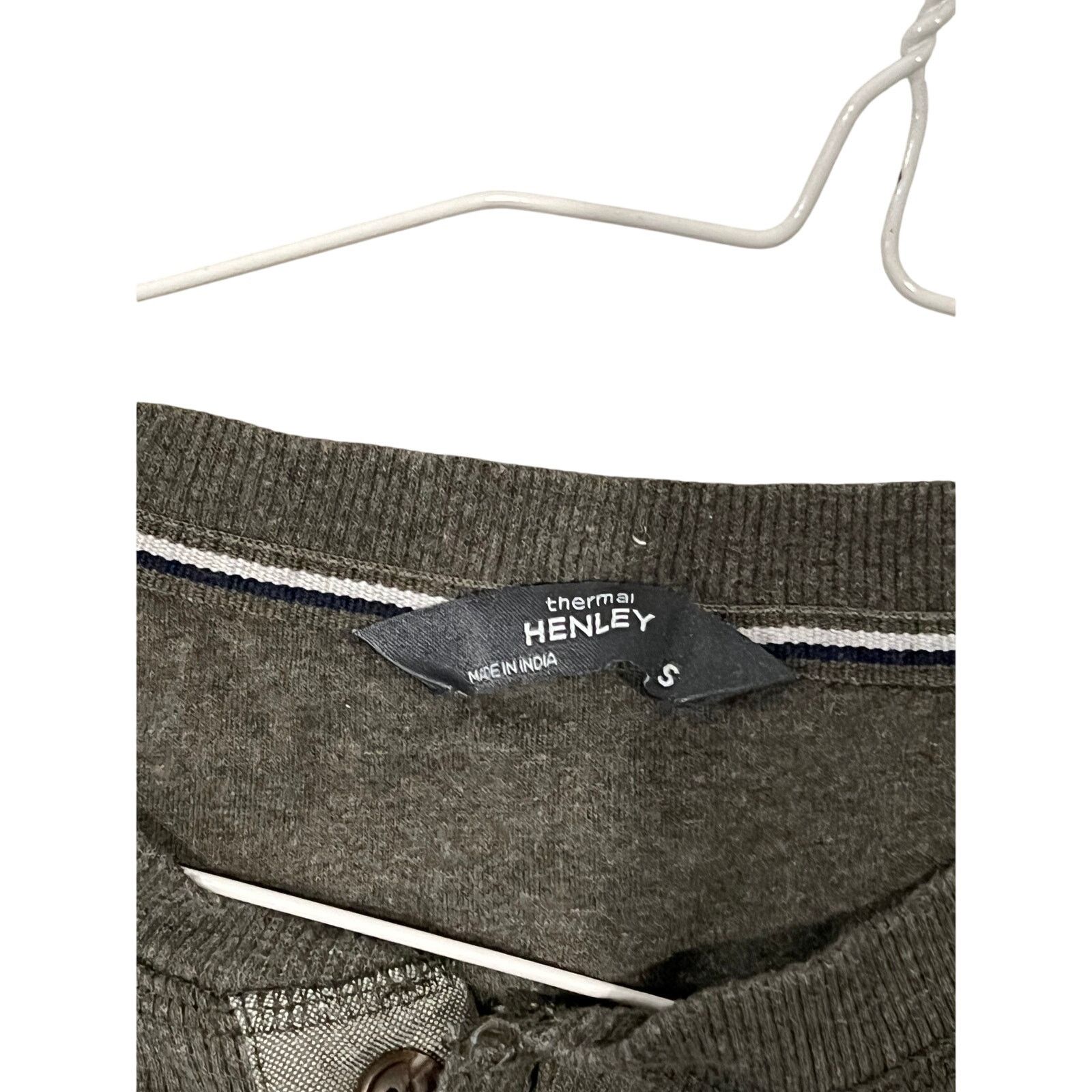 Other Thermal Henley Khaki Long Sleeved Shirt Mens S Size US S / EU 44-46 / 1 - 3 Thumbnail