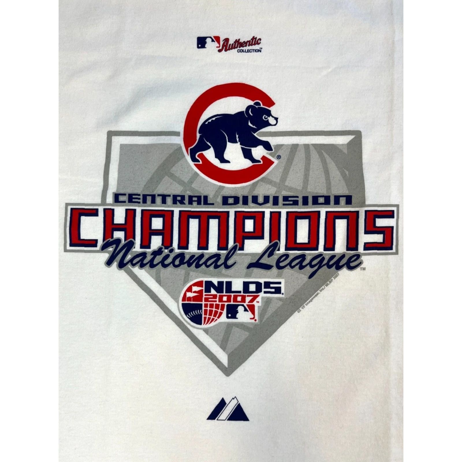 Anvil VINTAGE Chicago Cubs 2007 Central Division National League Champions Anvil T-Shirt XL White Mens Baseball Shirt Size US XL / EU 56 / 4 - 3 Thumbnail
