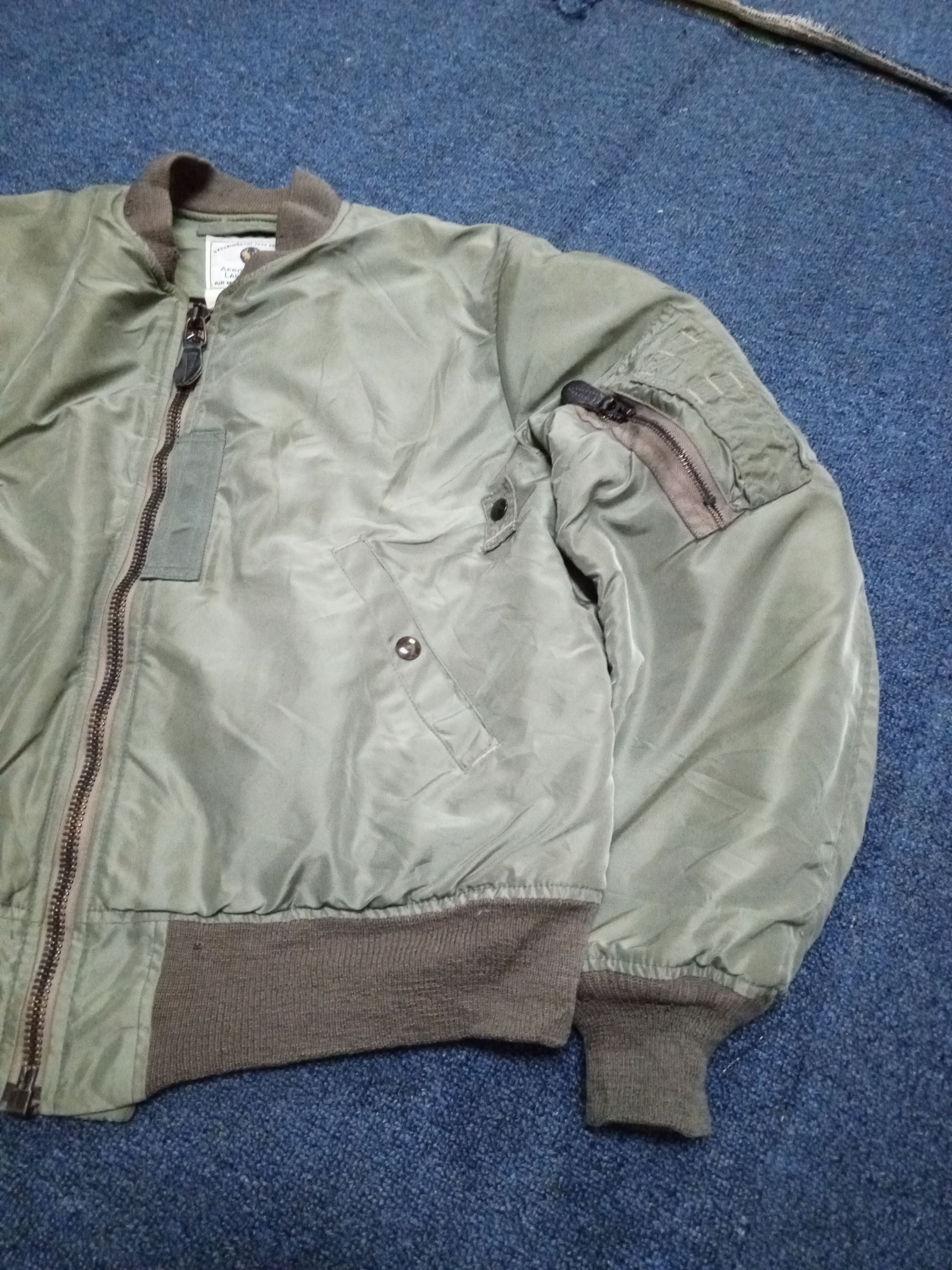 Vintage VINTAGE 90'S MA-1 BOMBER FLIGHT JACKET Size US XL / EU 56 / 4 - 3 Thumbnail