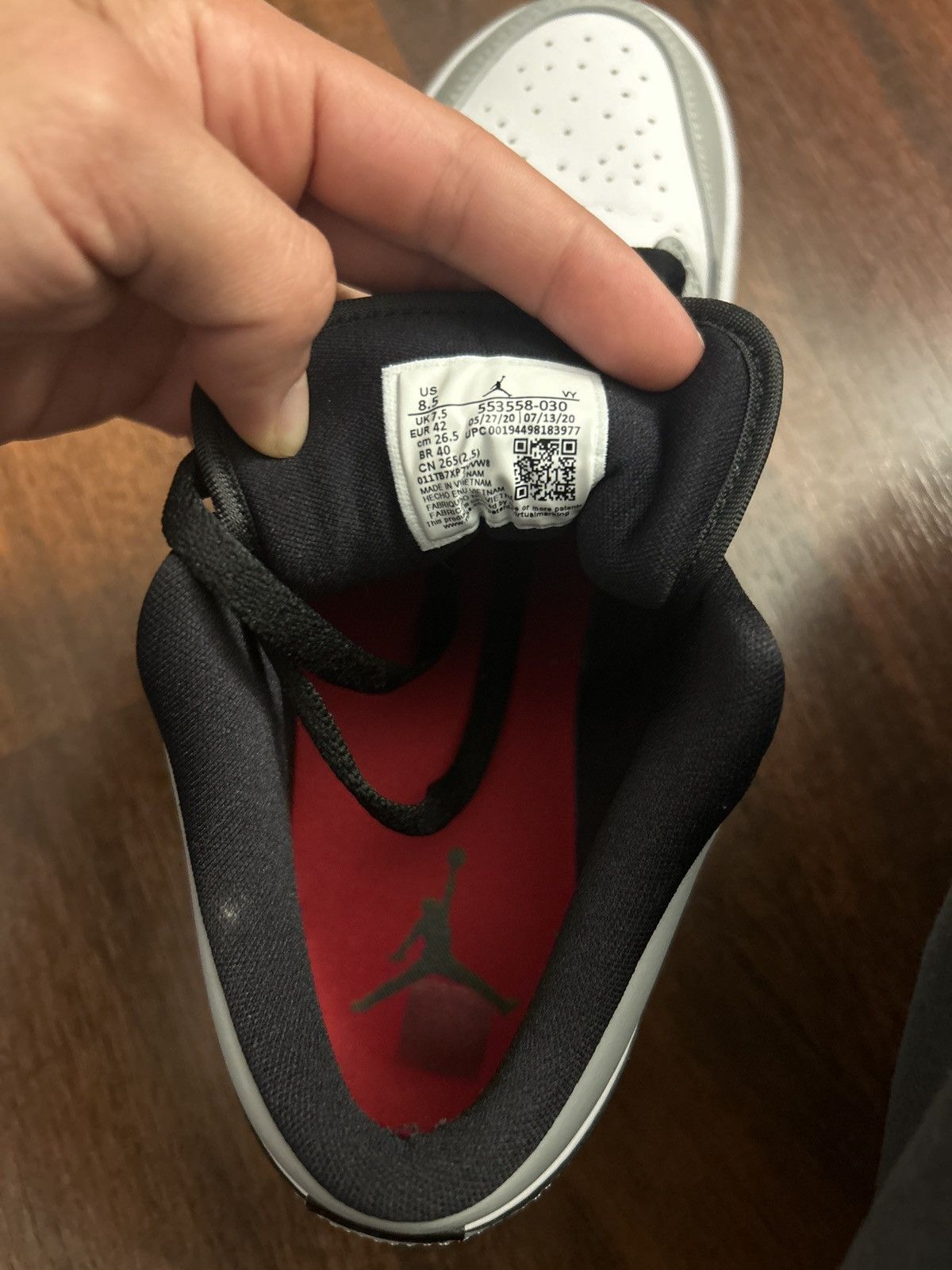 Jordan Brand × Nike Jordan 1 Low Smoke Grey Size US 8.5 / EU 41-42 - 2 Thumbnail
