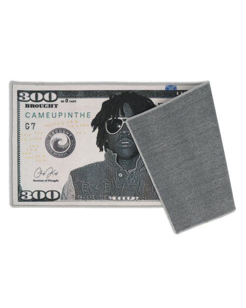 Very Rare DROUGHT CHIEF KEEF SOSA “THREE HUNNA” DOLLA RUG (5FT x 2FT