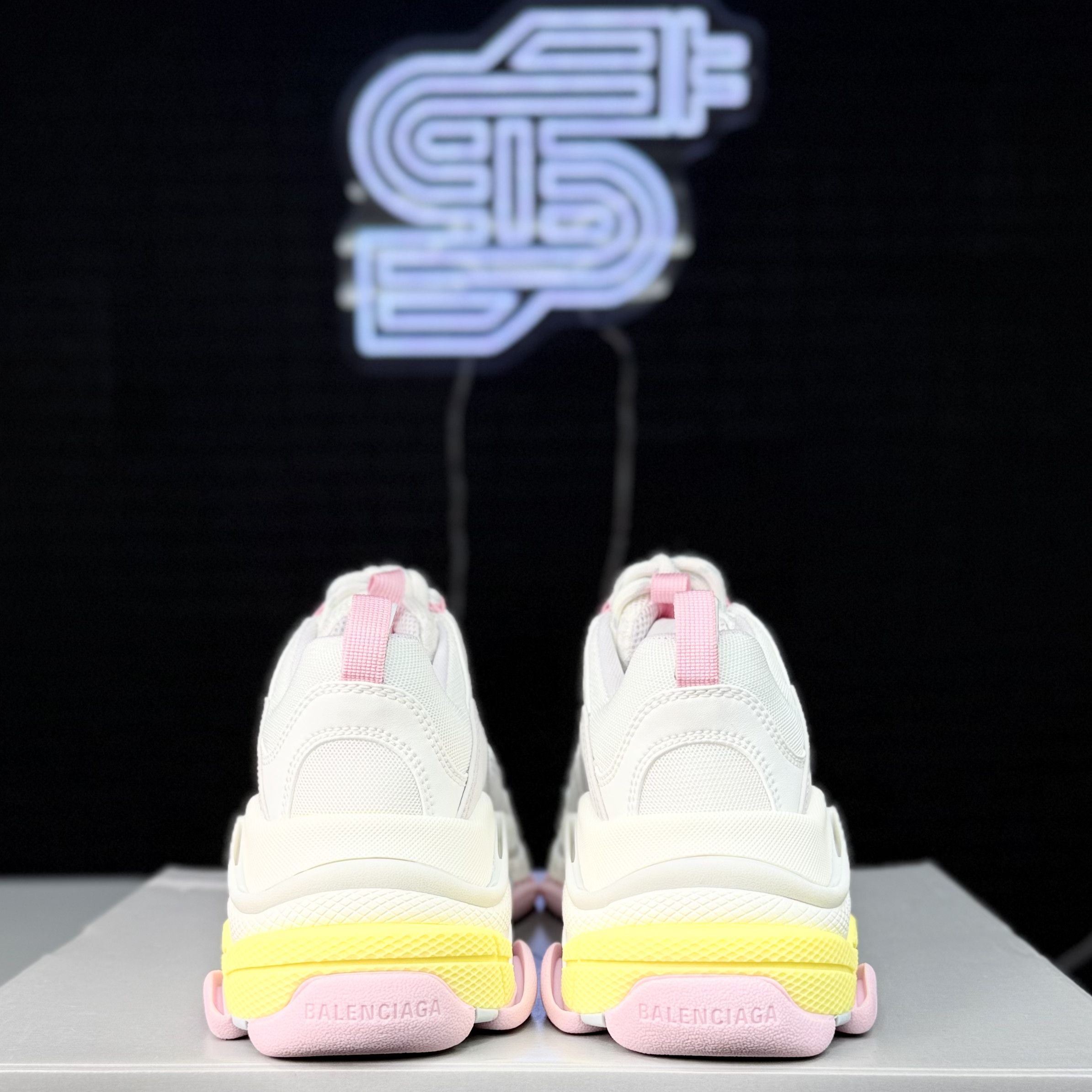 Balenciaga Balenciaga Triple-S White/Pink/Yellow Size US 6 / IT 36 - 4 Thumbnail