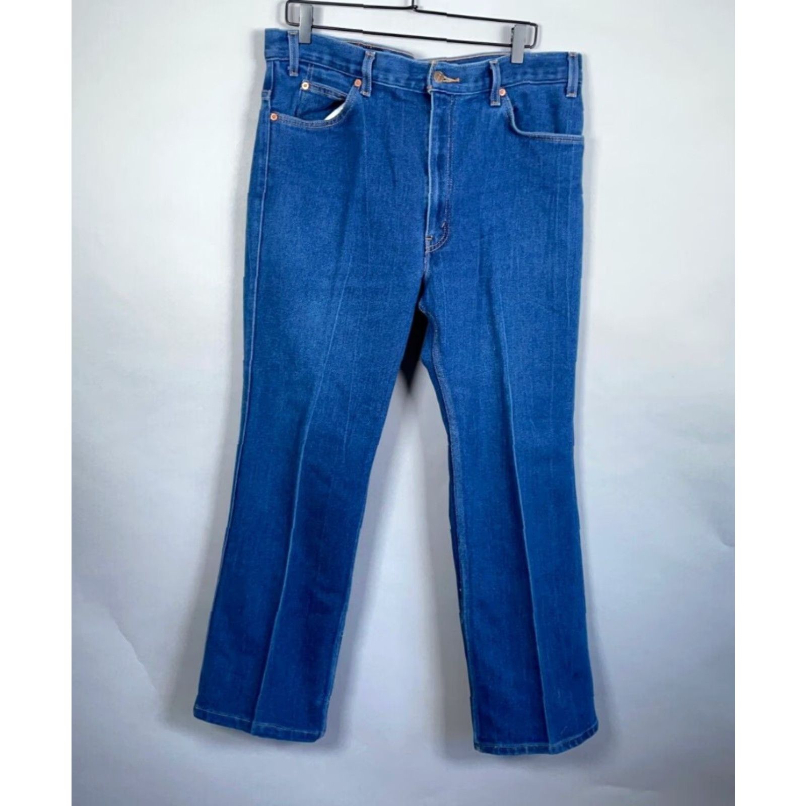 Levi's VTG Yes Levi's 517 Bootcut Jeans 38 x 29 40 x 32 Tag Blue Black Tab Denim Dark Cotton Cotton Blend Zip 5-Pocket Design Inseam 29 in Cream? (No) Size US 38 / EU 54 - 2 Thumbnail