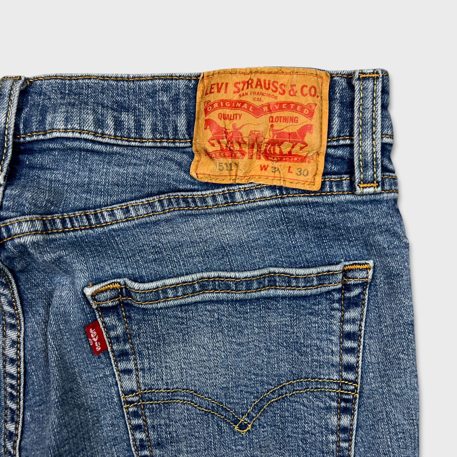 Levi's × Vintage Levi's 511 Jeans 34x30 Slim Fit Faded American Denim Pants Size US 32 / EU 48 - 7 Thumbnail