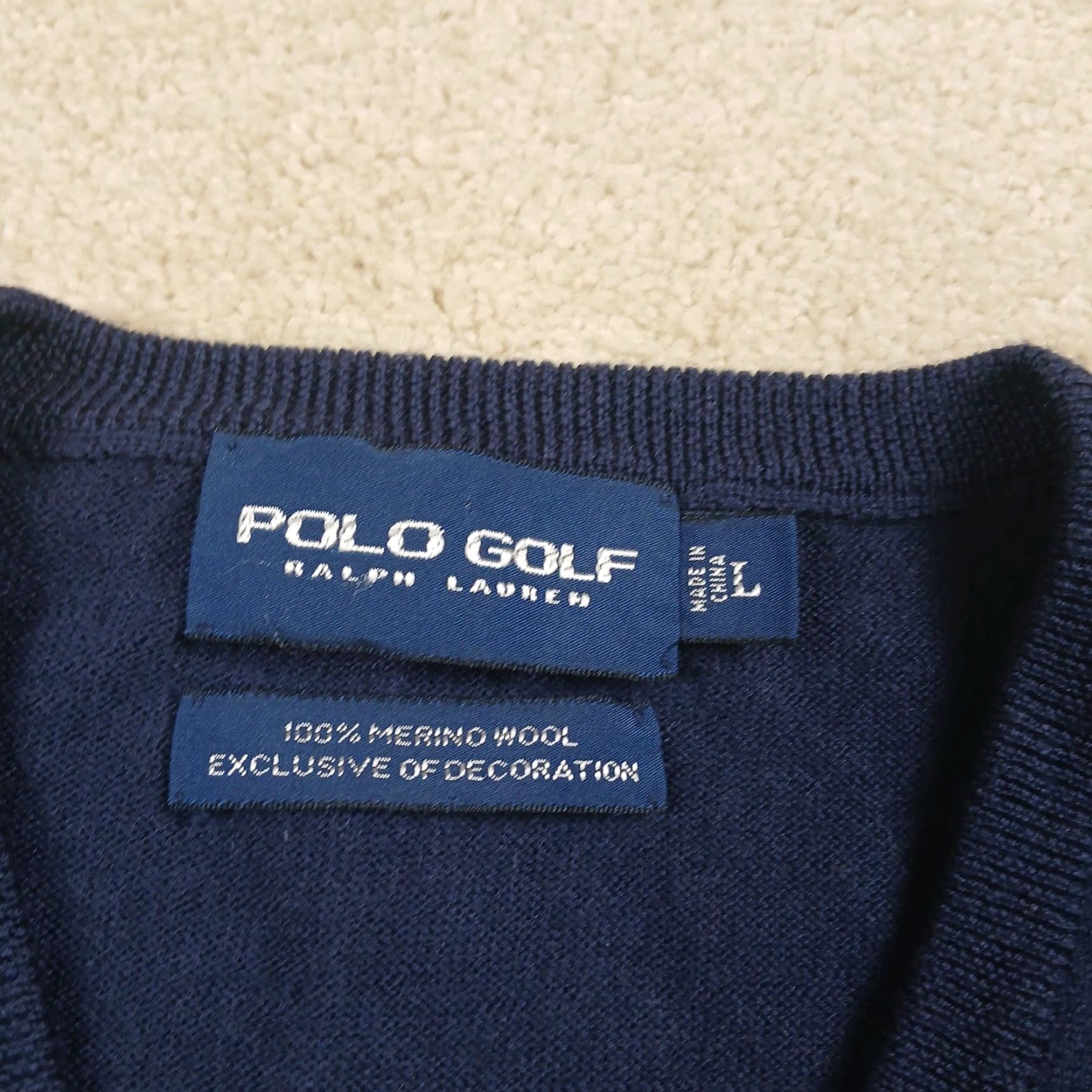 Polo Ralph Lauren Polo Ralph Lauren Sweater Vest Mens Large Blue Merino Wool USGA Rules Golf Vest Size US L / EU 52-54 / 3 - 6 Thumbnail