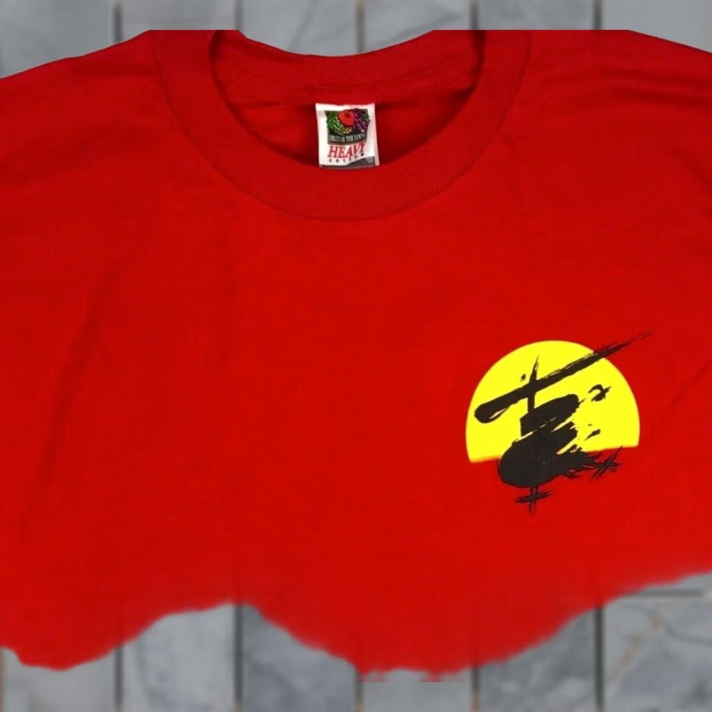 Fruit Of The Loom VINTAGE MISS SAIGON BROADWAY MUSICAL T-Shirt MEDIUM Men Red 90s Music Rock Double-Sided NOS 1990s Fruit of the Loom Size US M / EU 48-50 / 2 - 1 Thumbnail