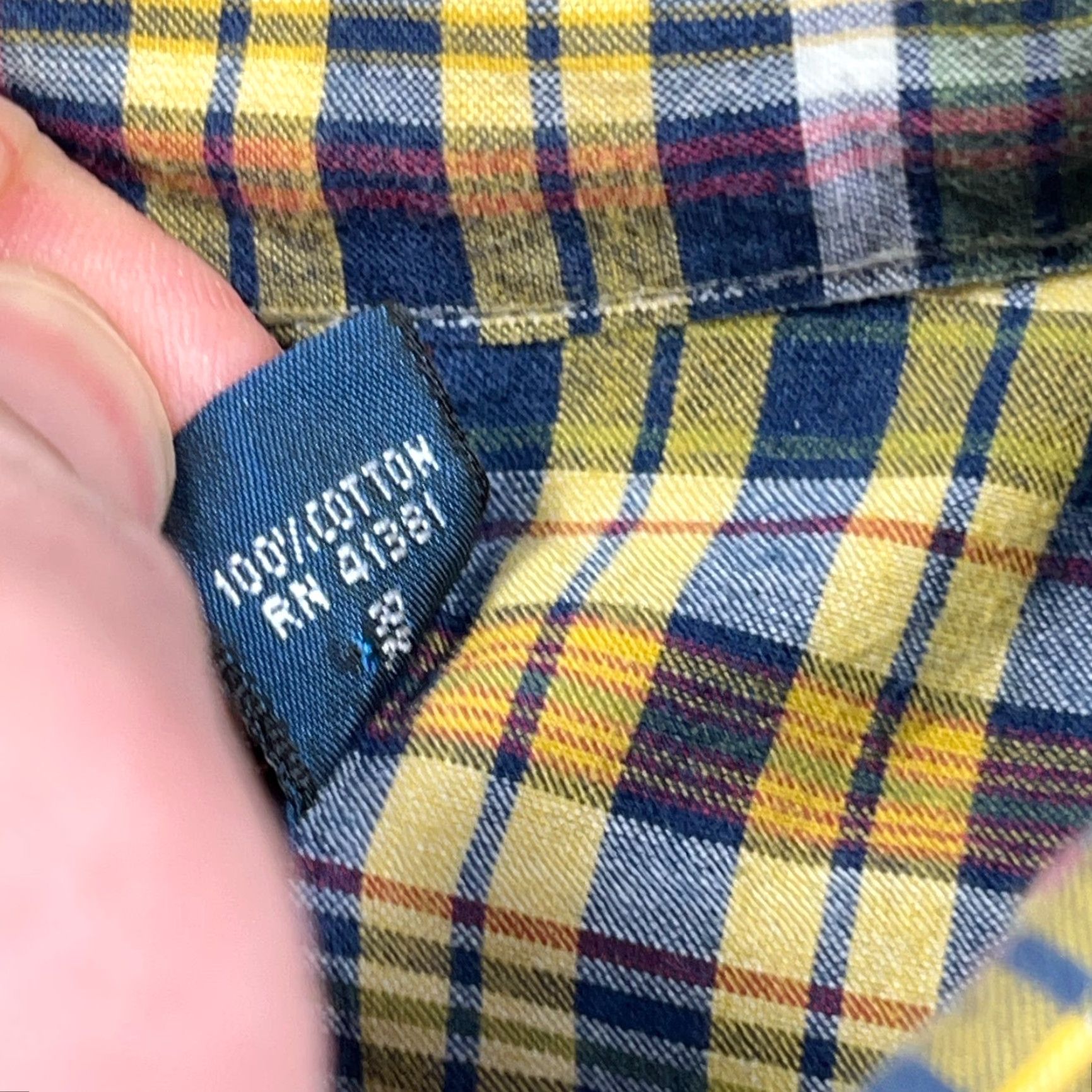 Polo Ralph Lauren Ralph Lauren Shirt Men XL Maroon Blue Plaid Button Up Camp Madras Classic Fit Shirt Size US L / EU 52-54 / 3 - 6 Thumbnail